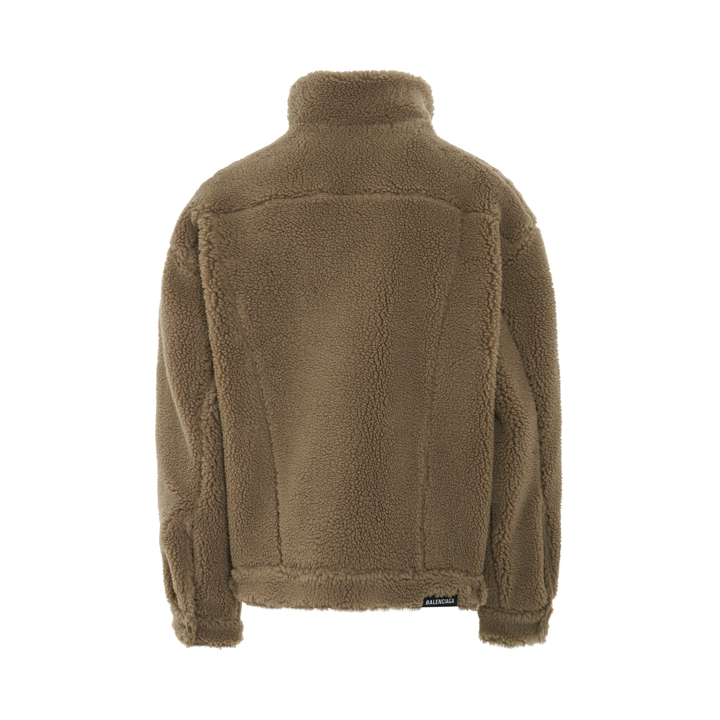 Fleece Oversized Jacket in Dune - 4
