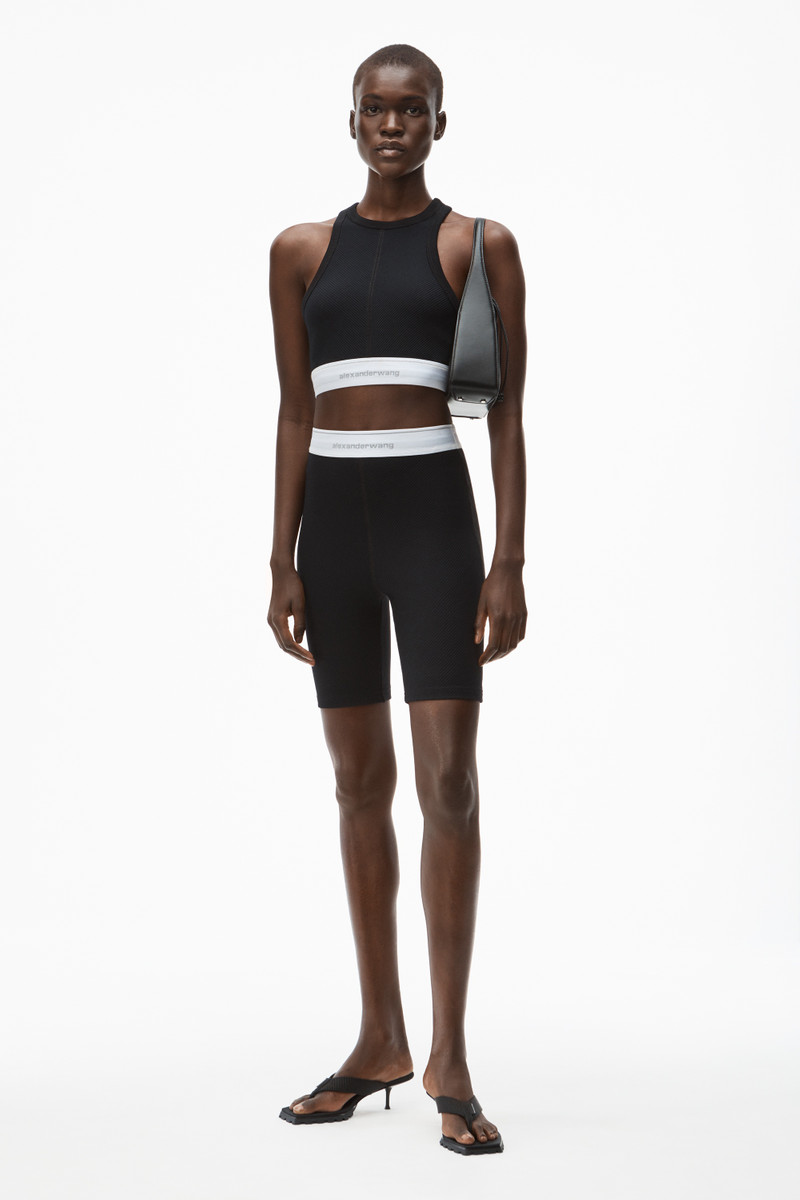 Alexander Wang LOGO ELASTIC BRA TOP IN STRETCH KNIT outlook
