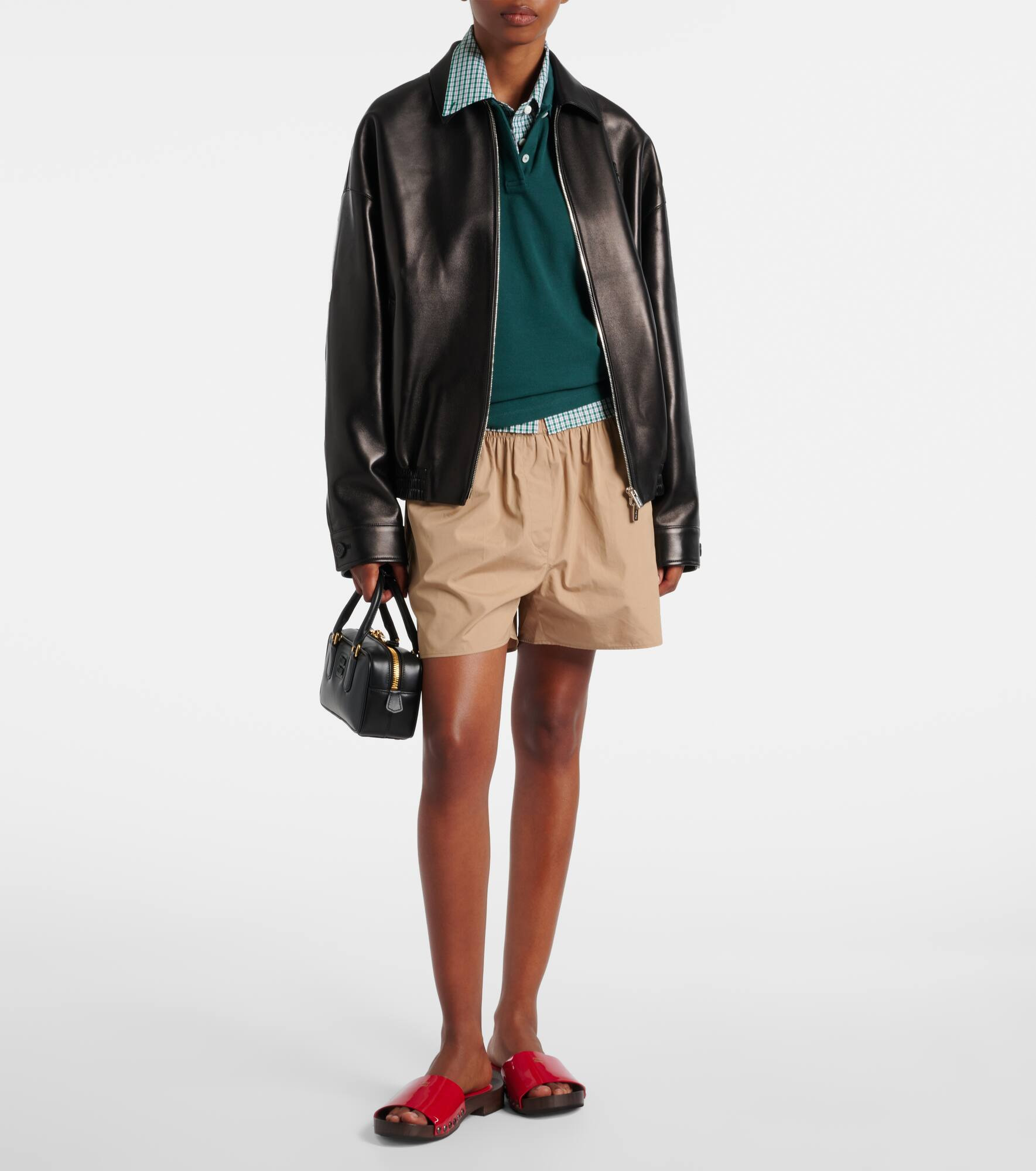 Logo leather jacket - 2