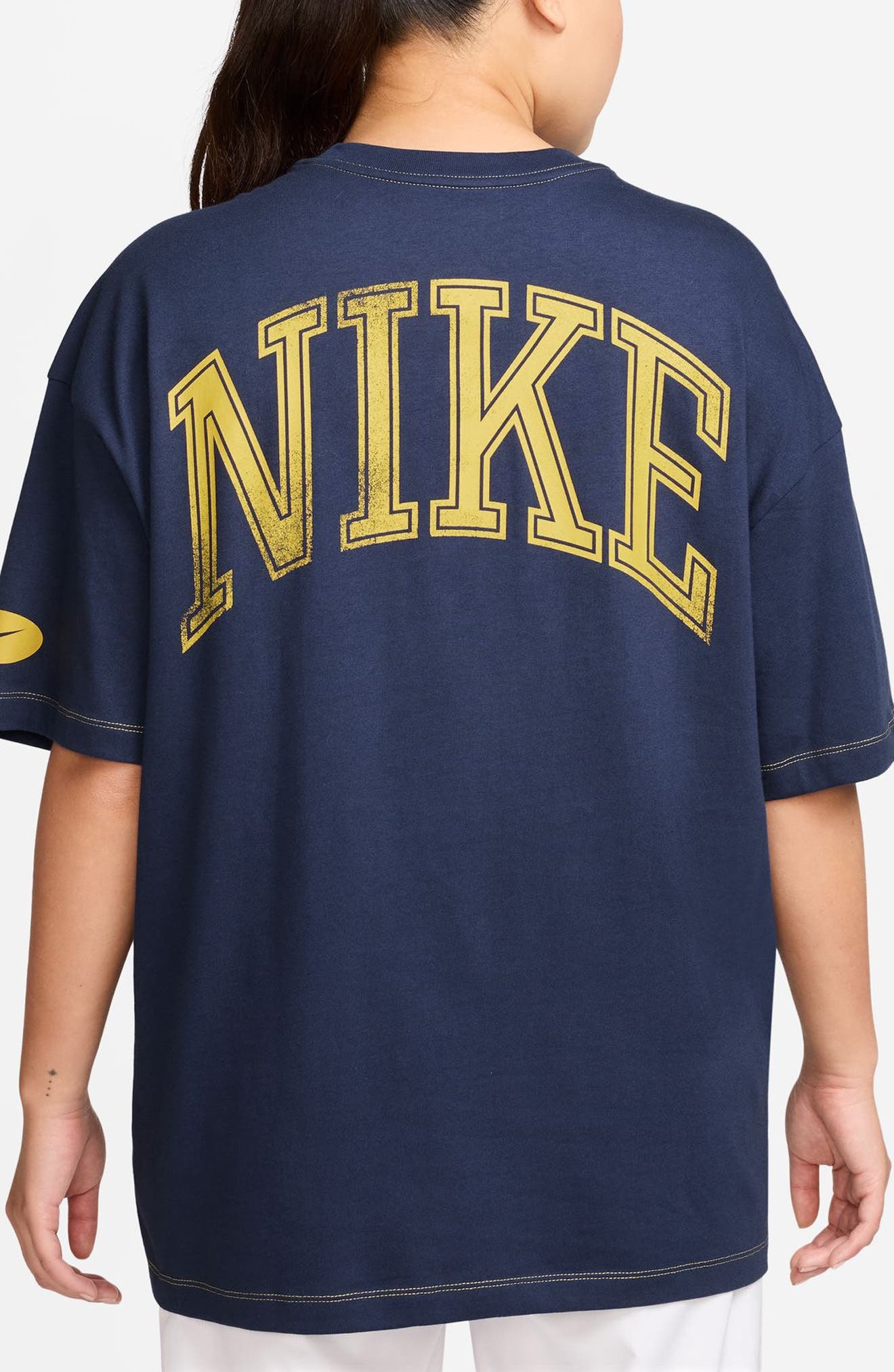 Nike Sportswear Street Oversize Cotton T-Shirt in Midnight Navy at Nordstrom - 2