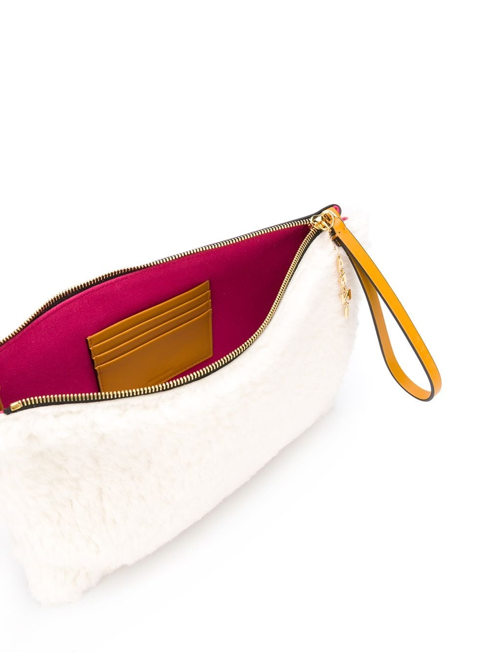 shearling clutch bag - 5