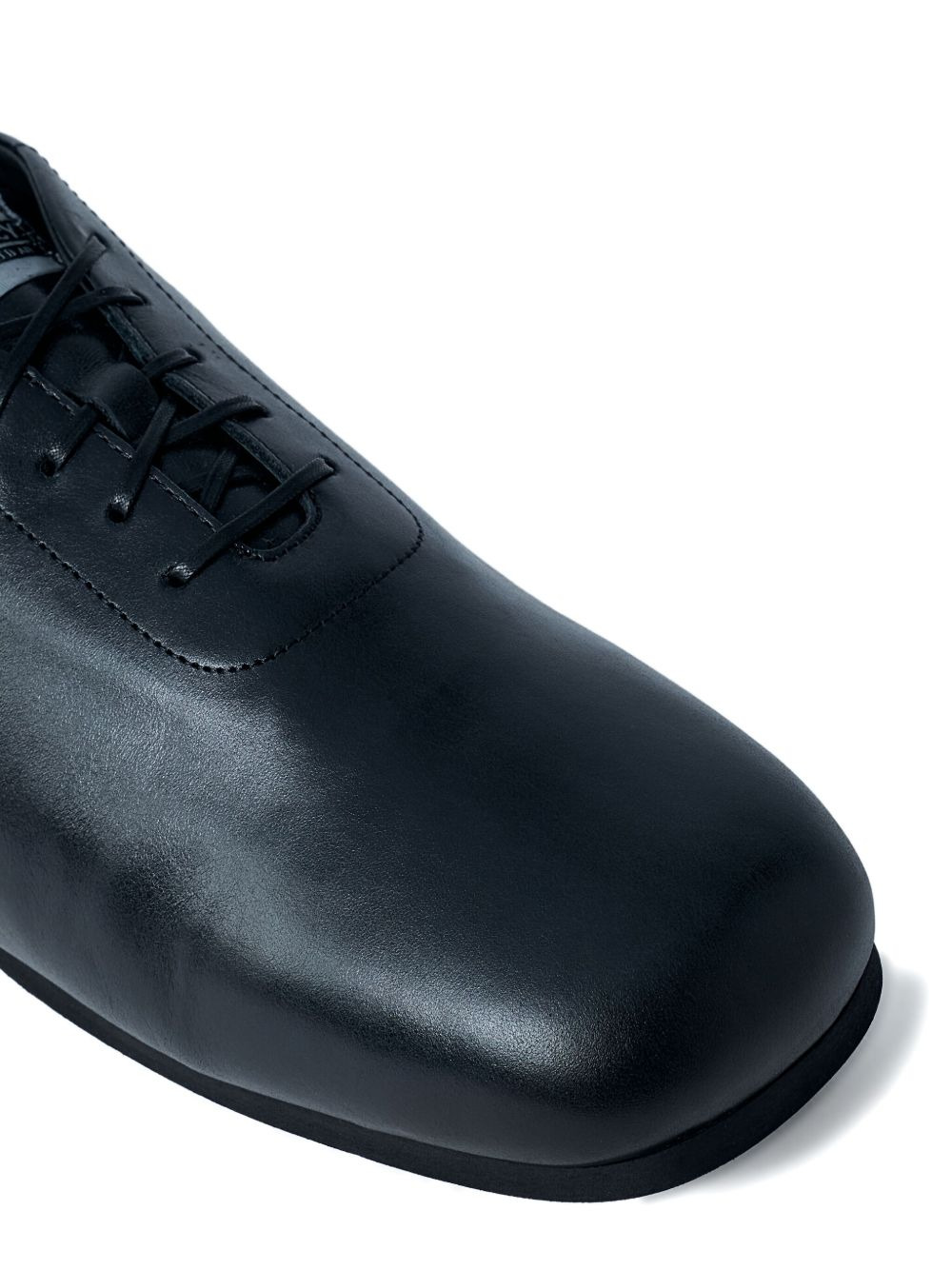 smooth-grain lace-up sneakers - 3