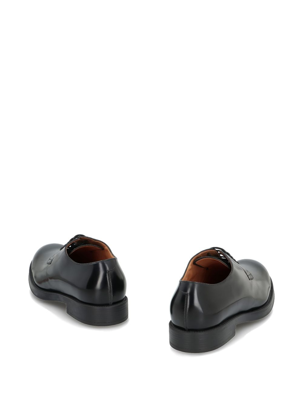 leather lace-up derby shoes - 2