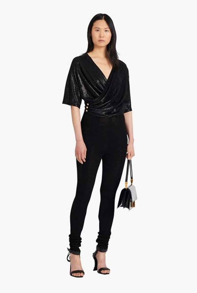 Balmain Black knit leggings outlook