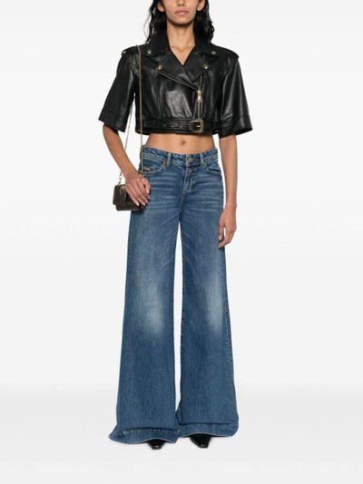 VERSACE JEANS COUTURE cropped leather jacket outlook
