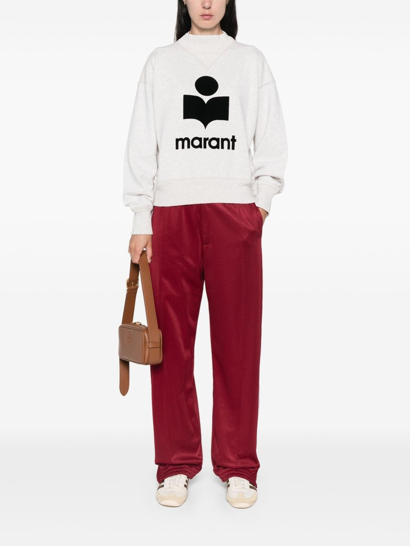 Isabel Marant Étoile Moby flocked-logo sweatshirt outlook