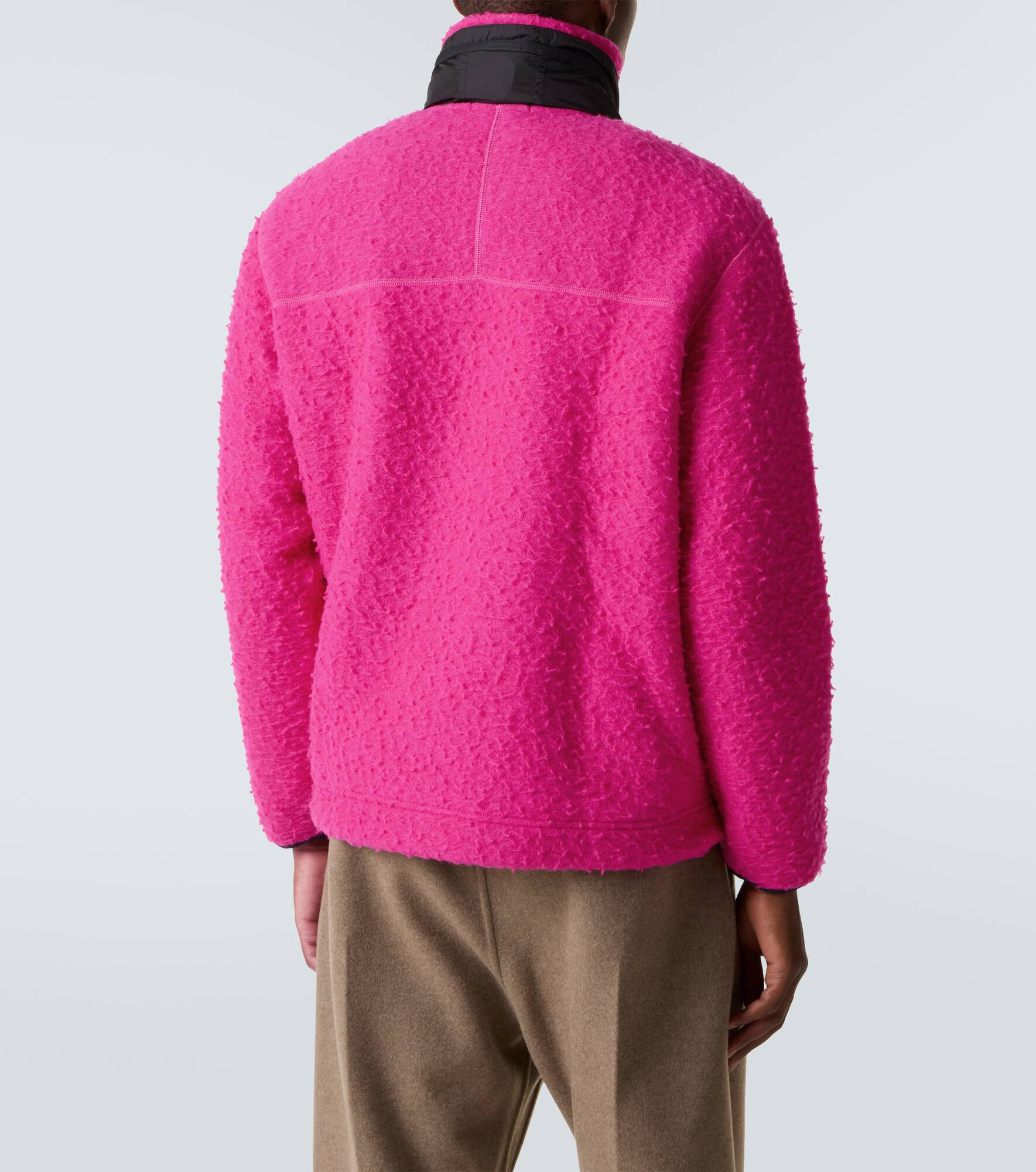 Marina wool-blend fleece half-zip sweater - 4