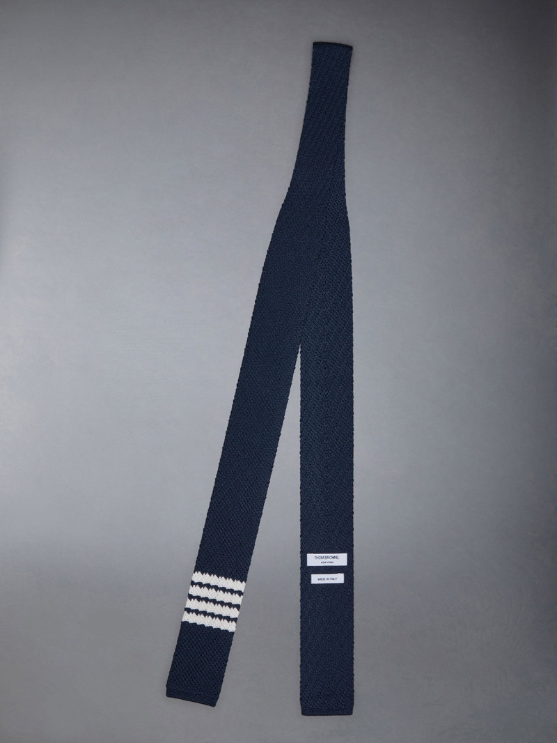 Thom Browne Silk Twill Stitch 4-Bar Tie Scarf outlook