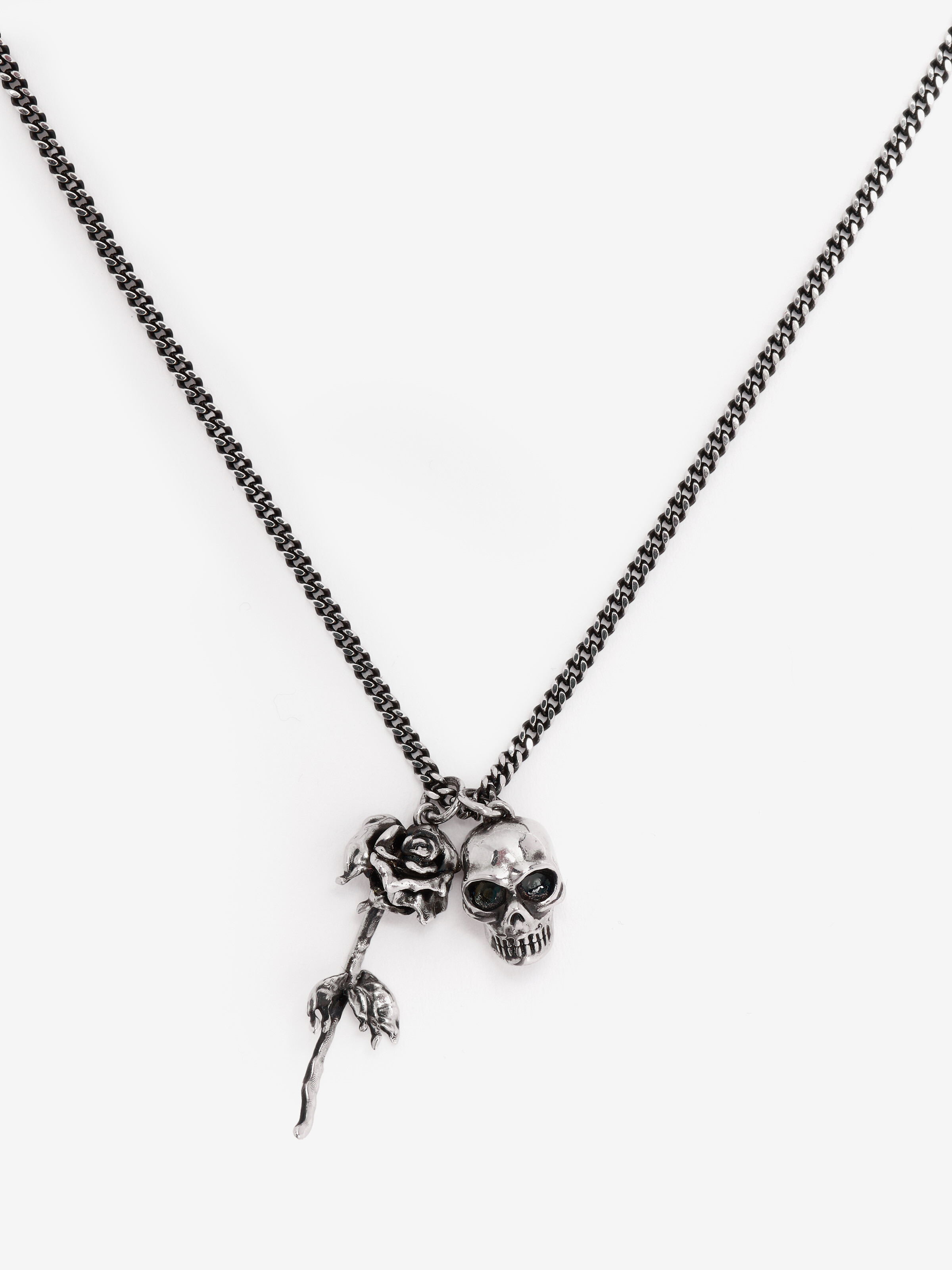 Skull & Dipped Rose Necklace - 2