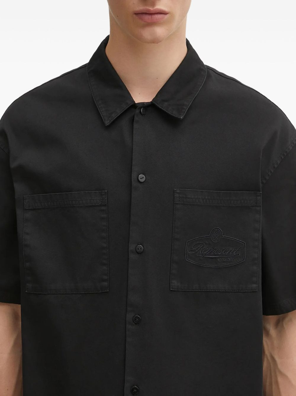 embroidered-logo shirt - 5