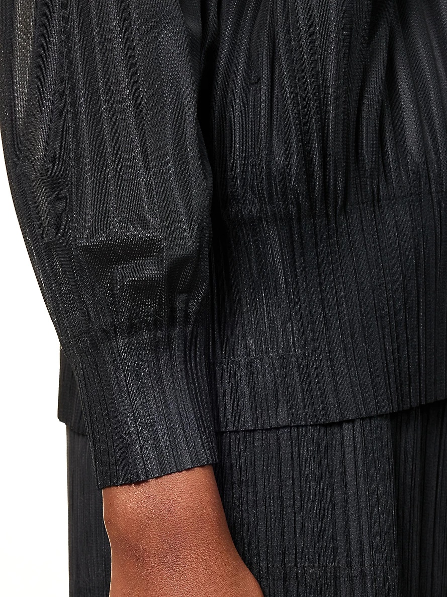 Pleated regular-fit knitted hoody - 6