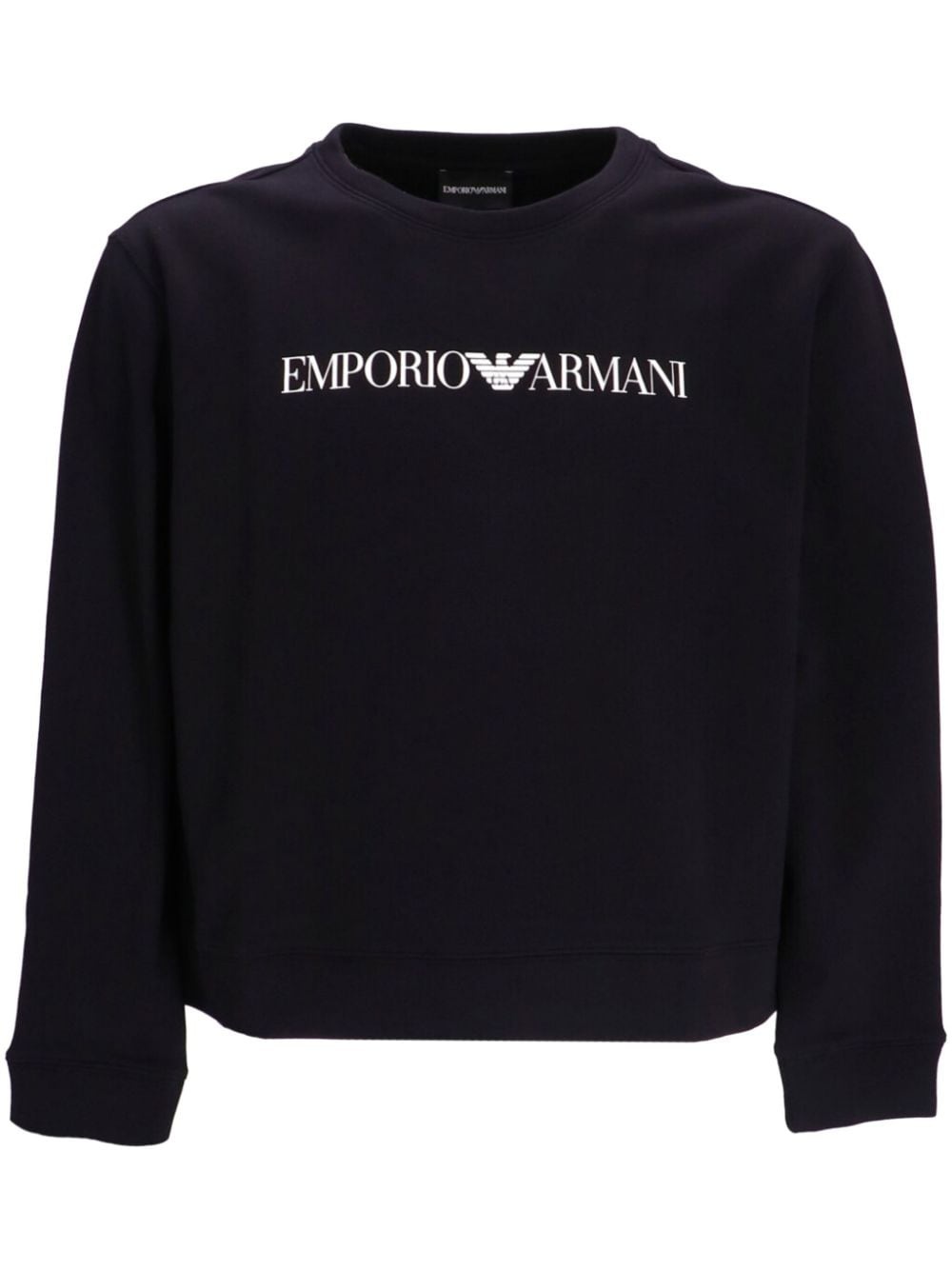 logo-print cotton sweatshirt - 1
