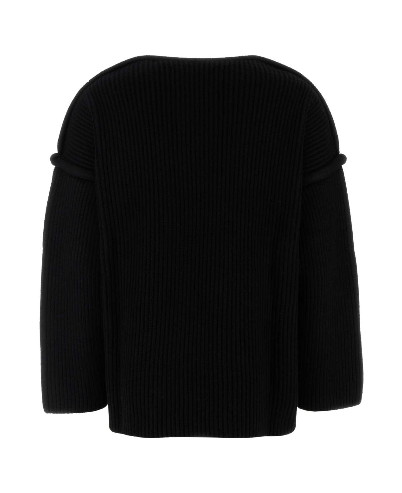 Black Wool Sweater - 2
