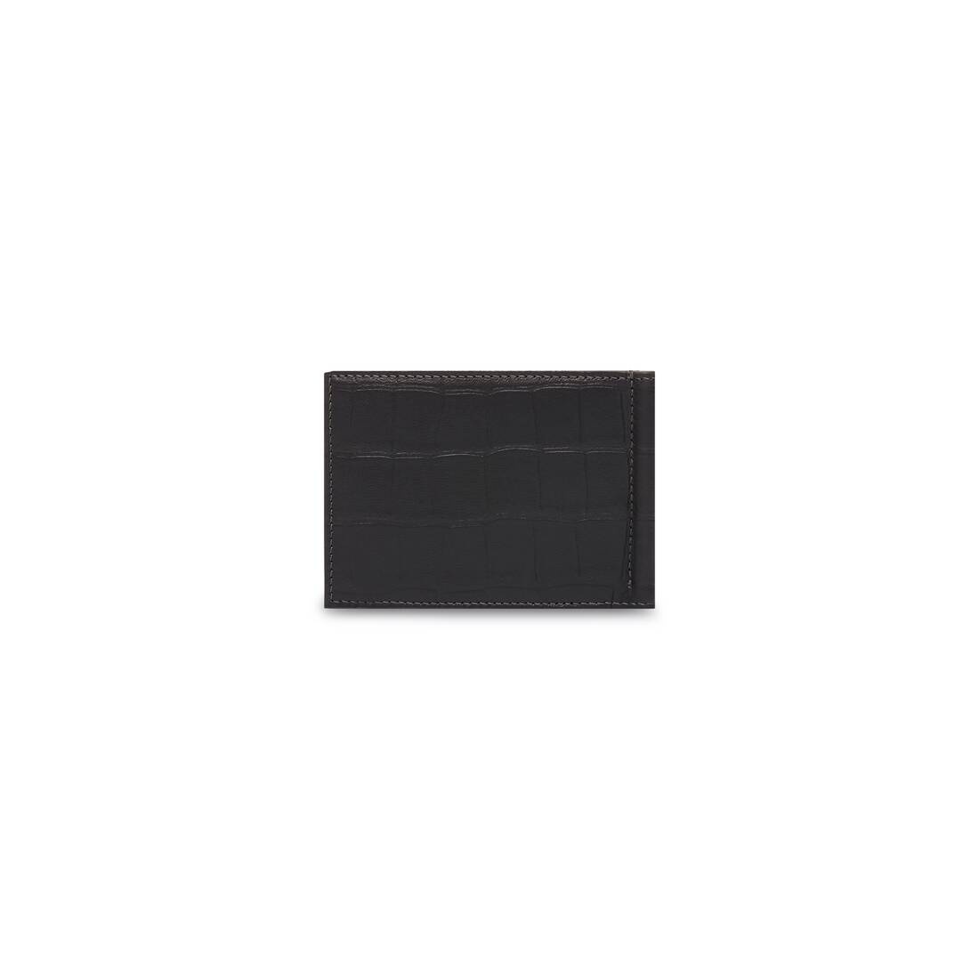 Men's Cash Folded Card Holder With Bill Clip in Grey - 2