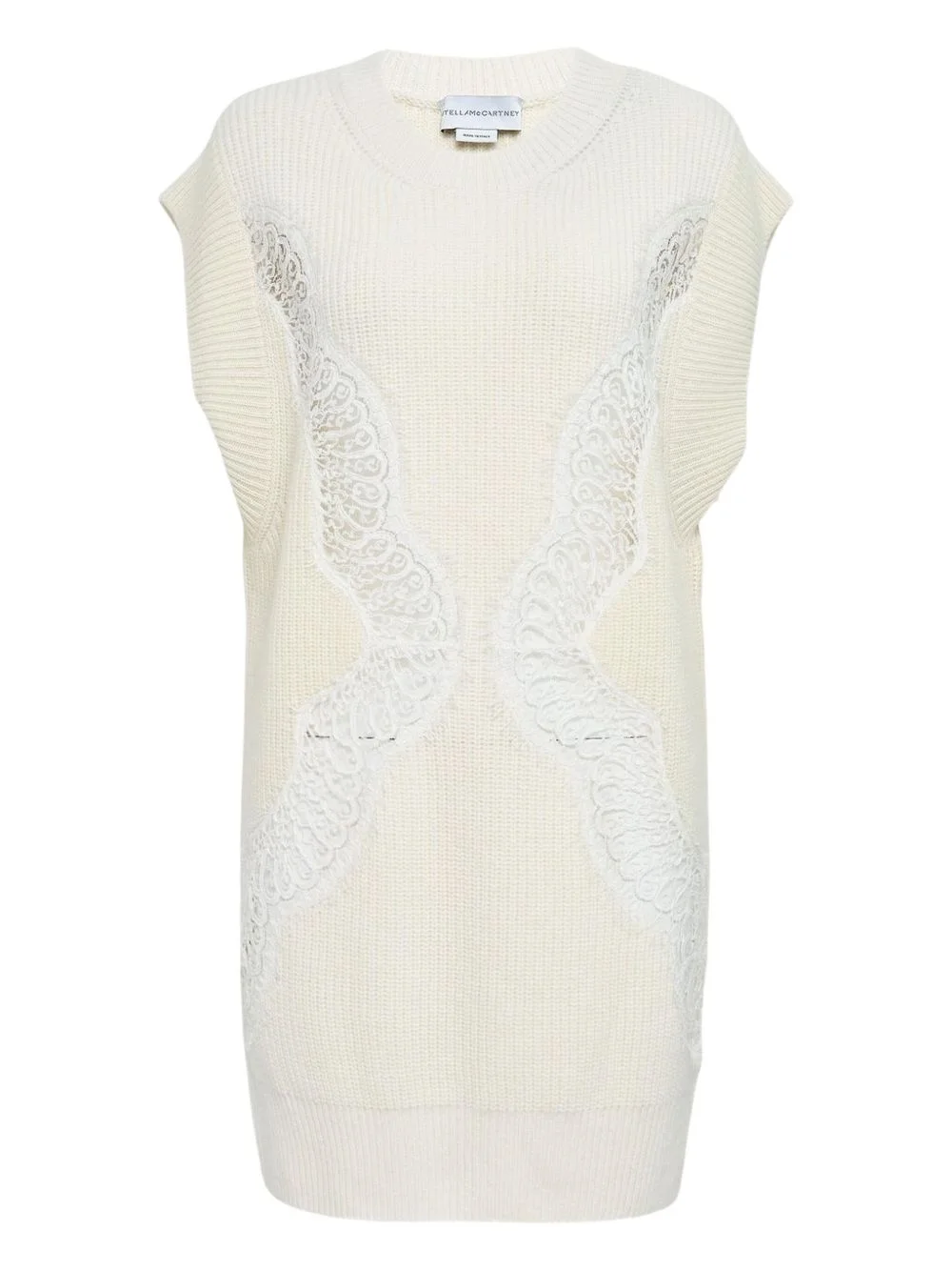 lace-panel vest - 1