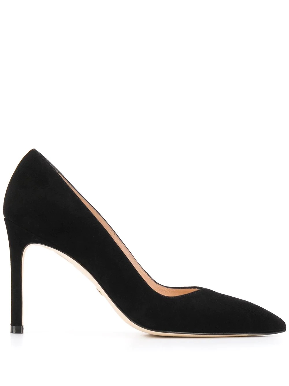 black suede pumps - 1