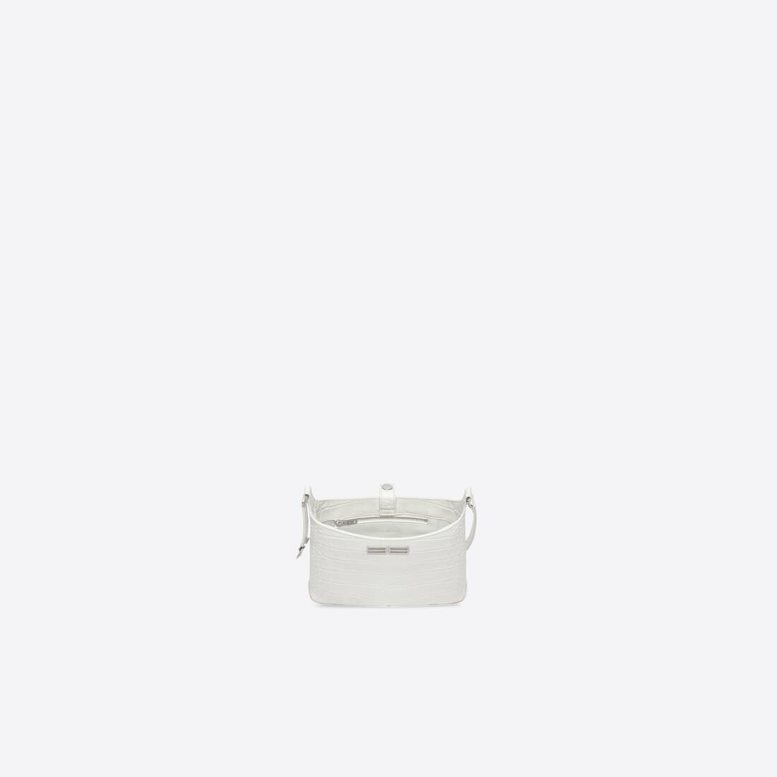 Women's Xx Small Hobo Bag Crocodile Embossed in White - 5