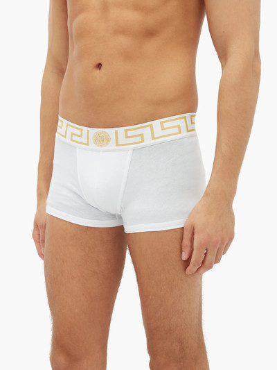 VERSACE Logo-jacquard cotton-blend jersey boxer briefs outlook