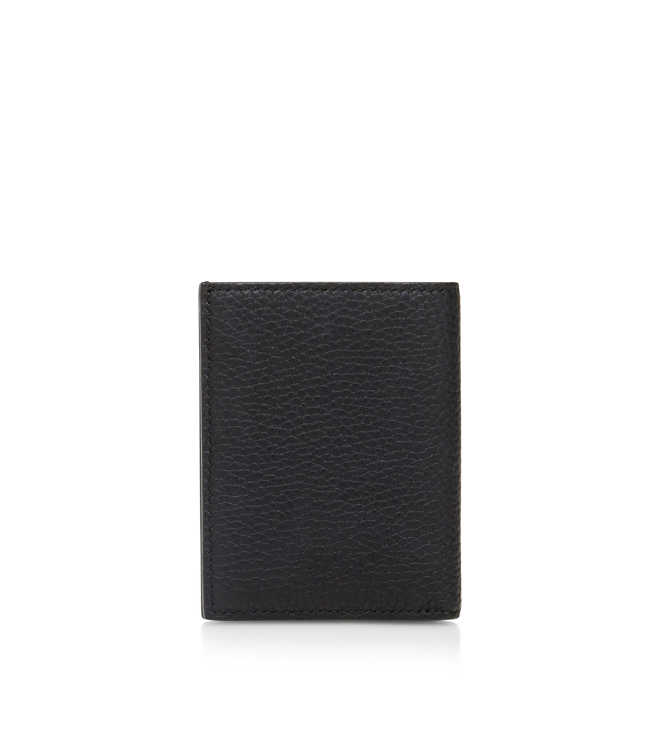 GRAIN LEATHER FOLDING CARDHOLDER - 3