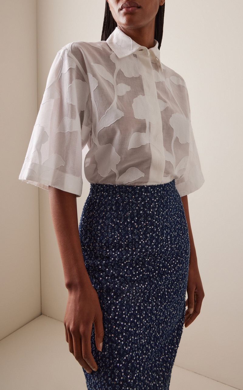 MICHAEL KORS COLLECTION Fil Coupé Shirt white outlook