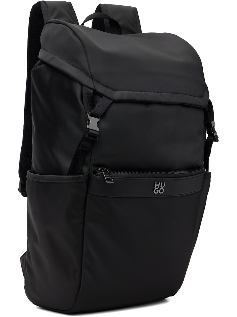 HUGO Black Twill Backpack outlook