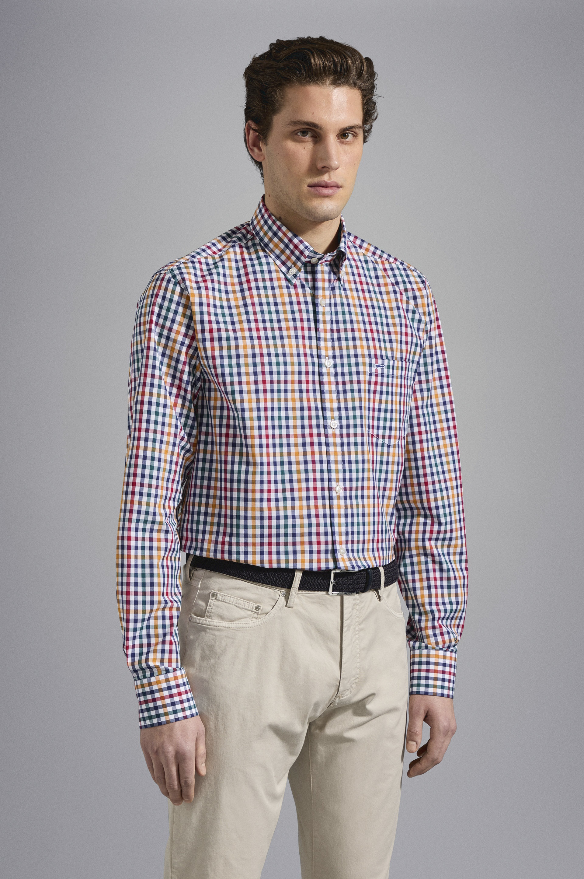 MULTICOLOUR CHECK COTTON SHIRT - 6