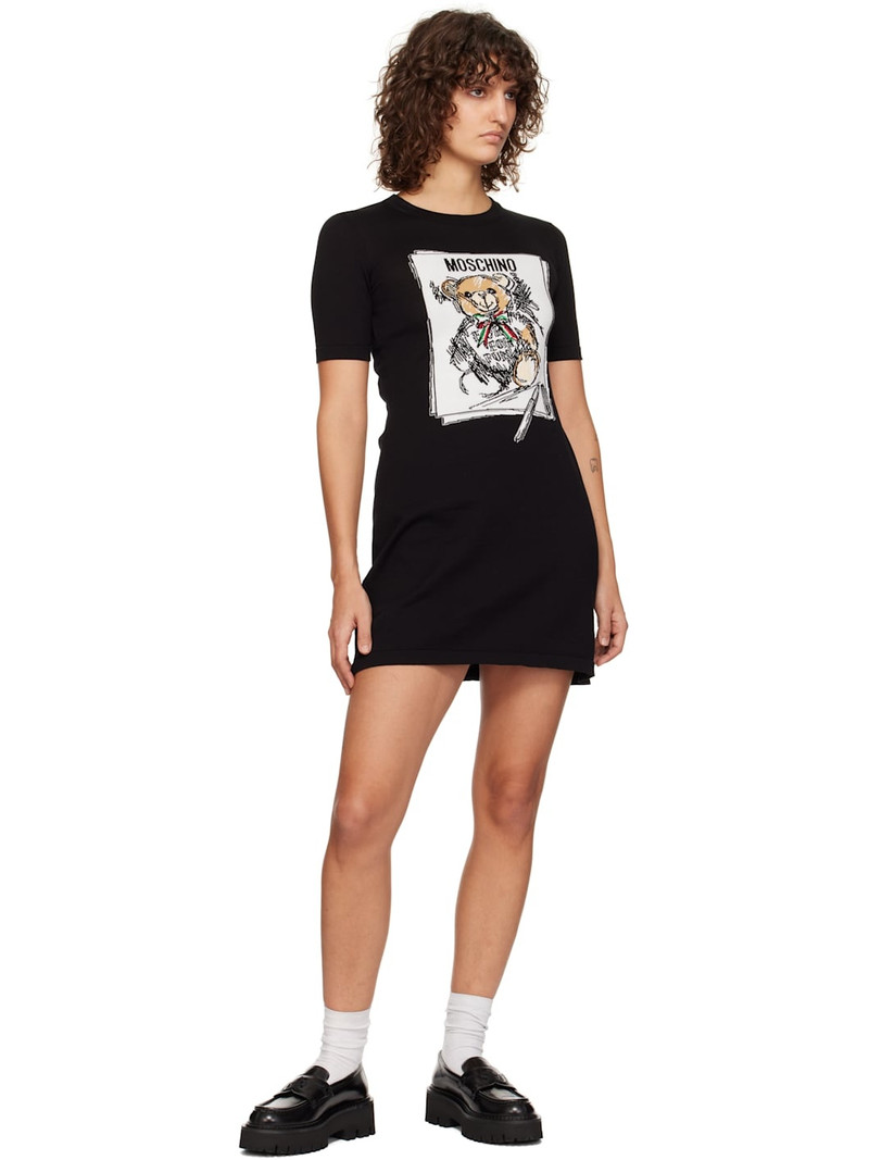 Moschino Black Question Stitch Loafers outlook