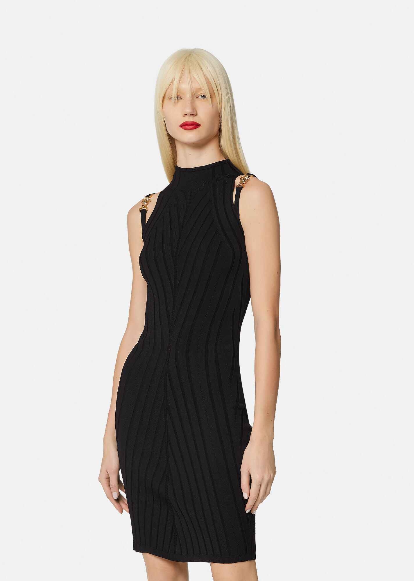 Medusa Ribbed Knit Dress - 2