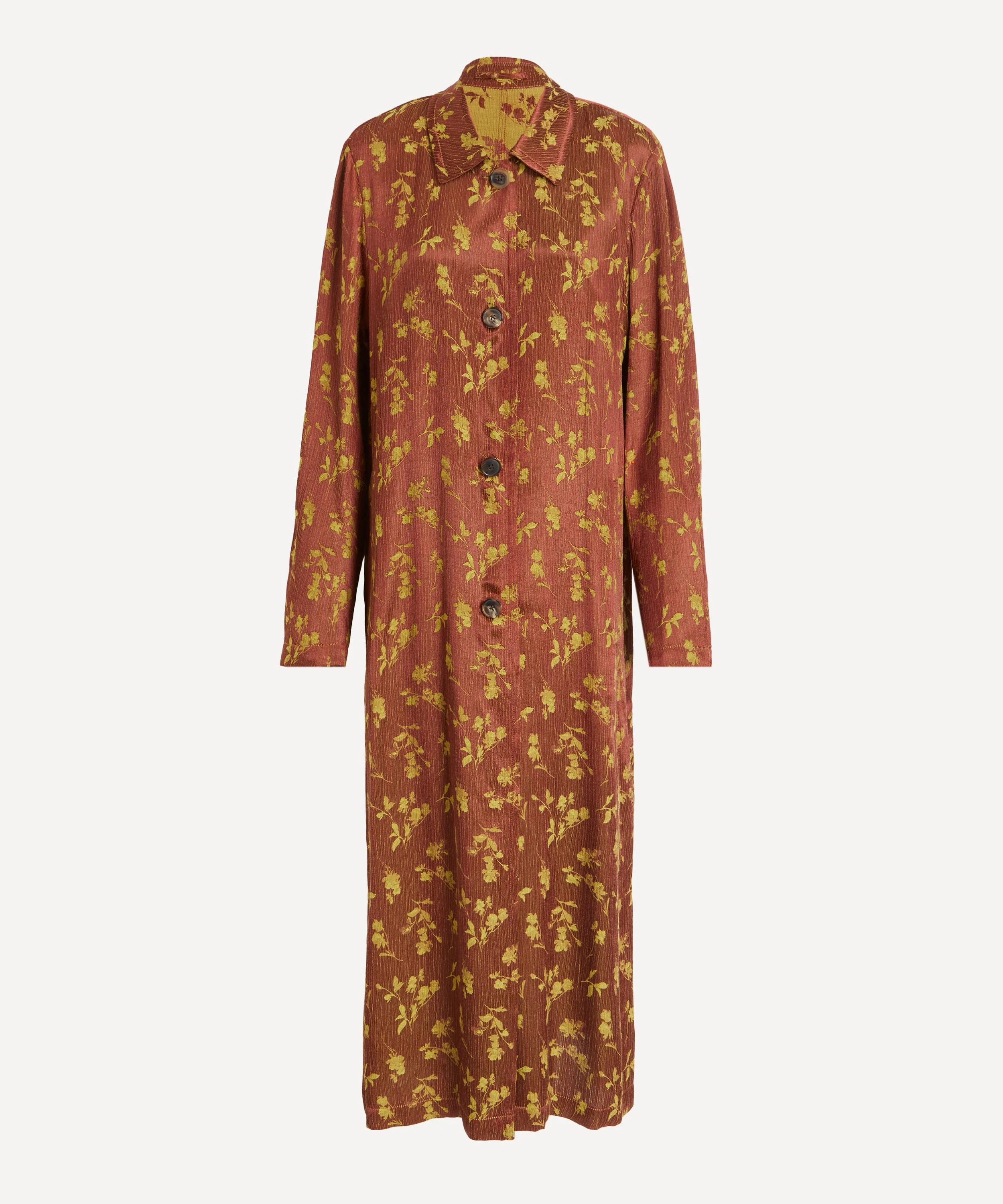 Raltonel Floral Jacquard Satin Coat - 1