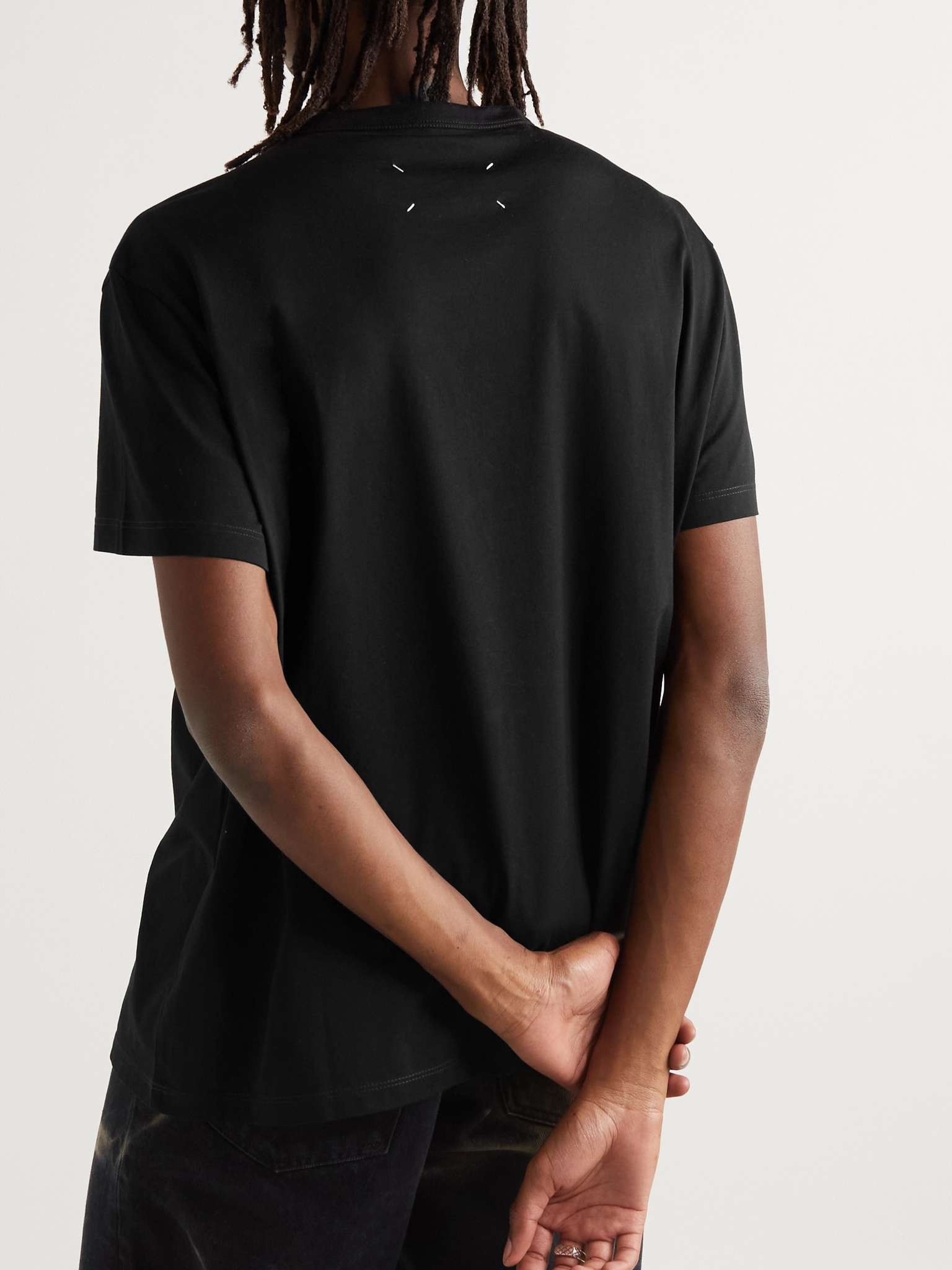 Logo-Embroidered Cotton-Jersey T-Shirt - 4