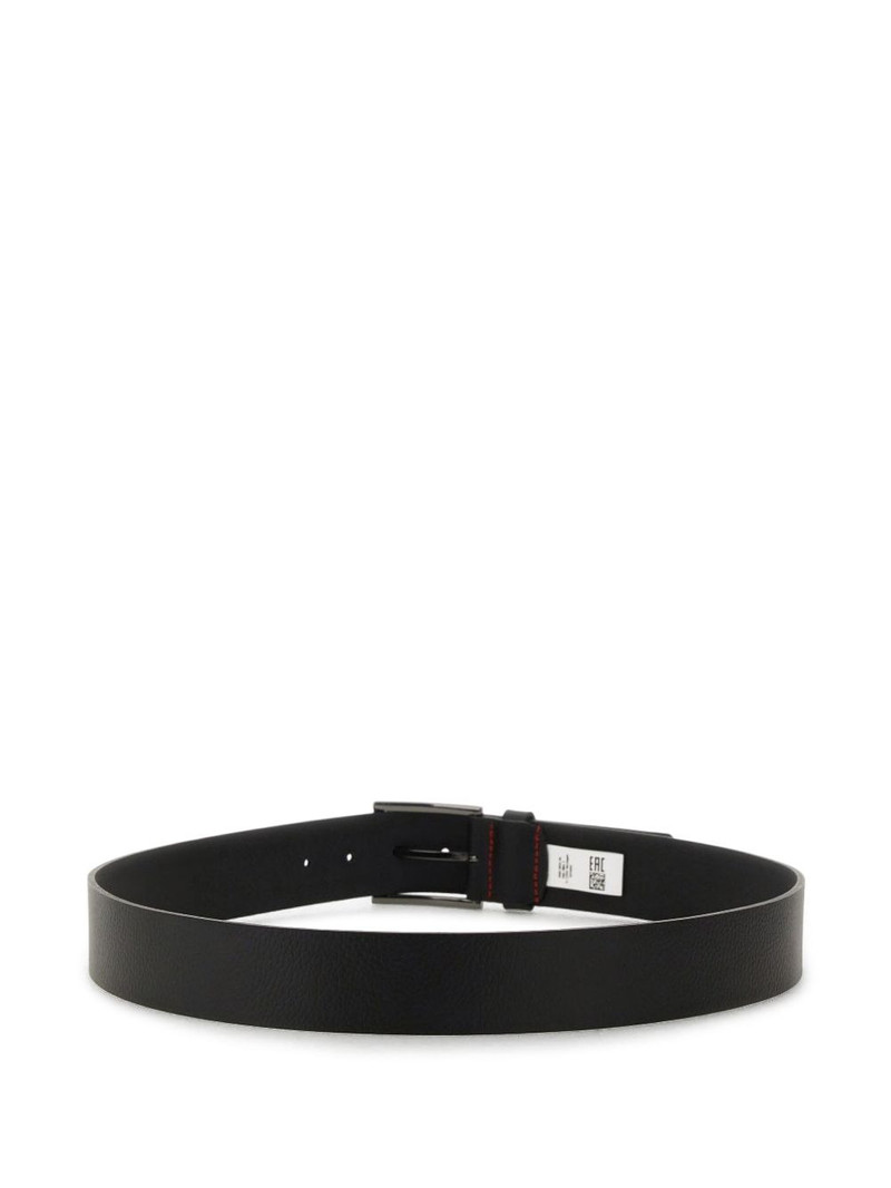 HUGO debossed-logo leather belt outlook