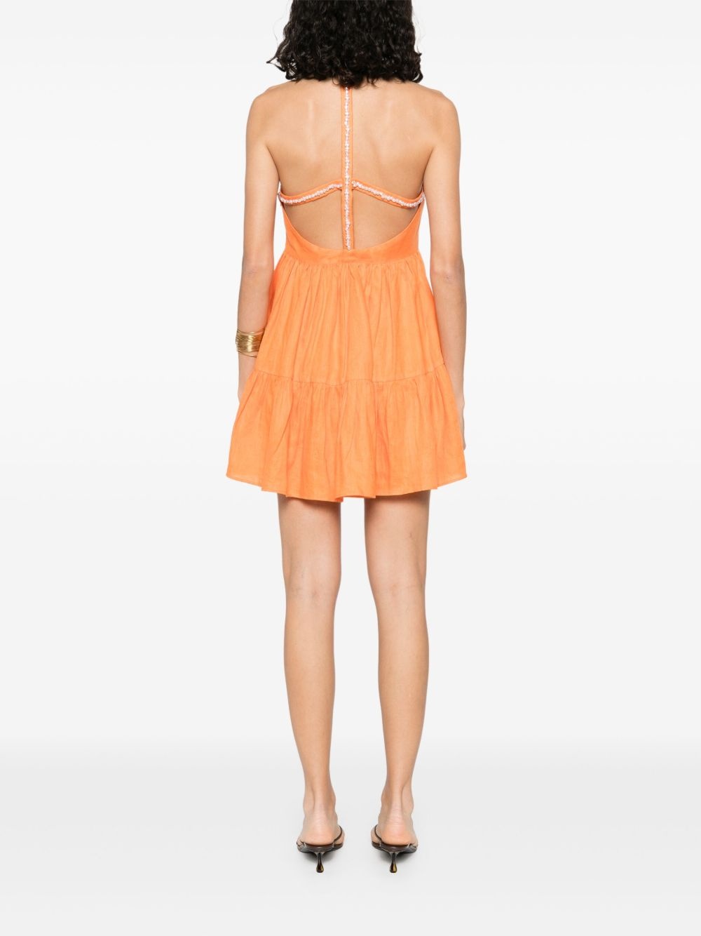 linen mini dress - 4