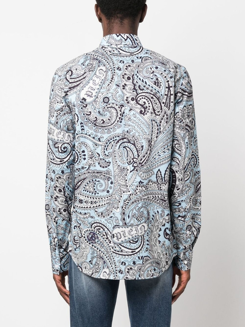 Paisley-print long-sleeved shirt 4