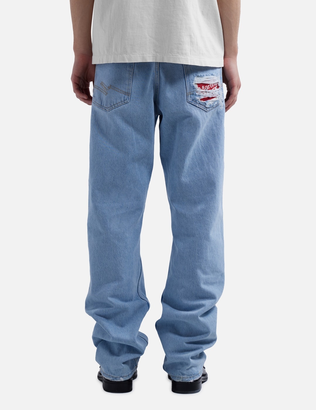 RELAXED FIT MENDED JEANS - 4