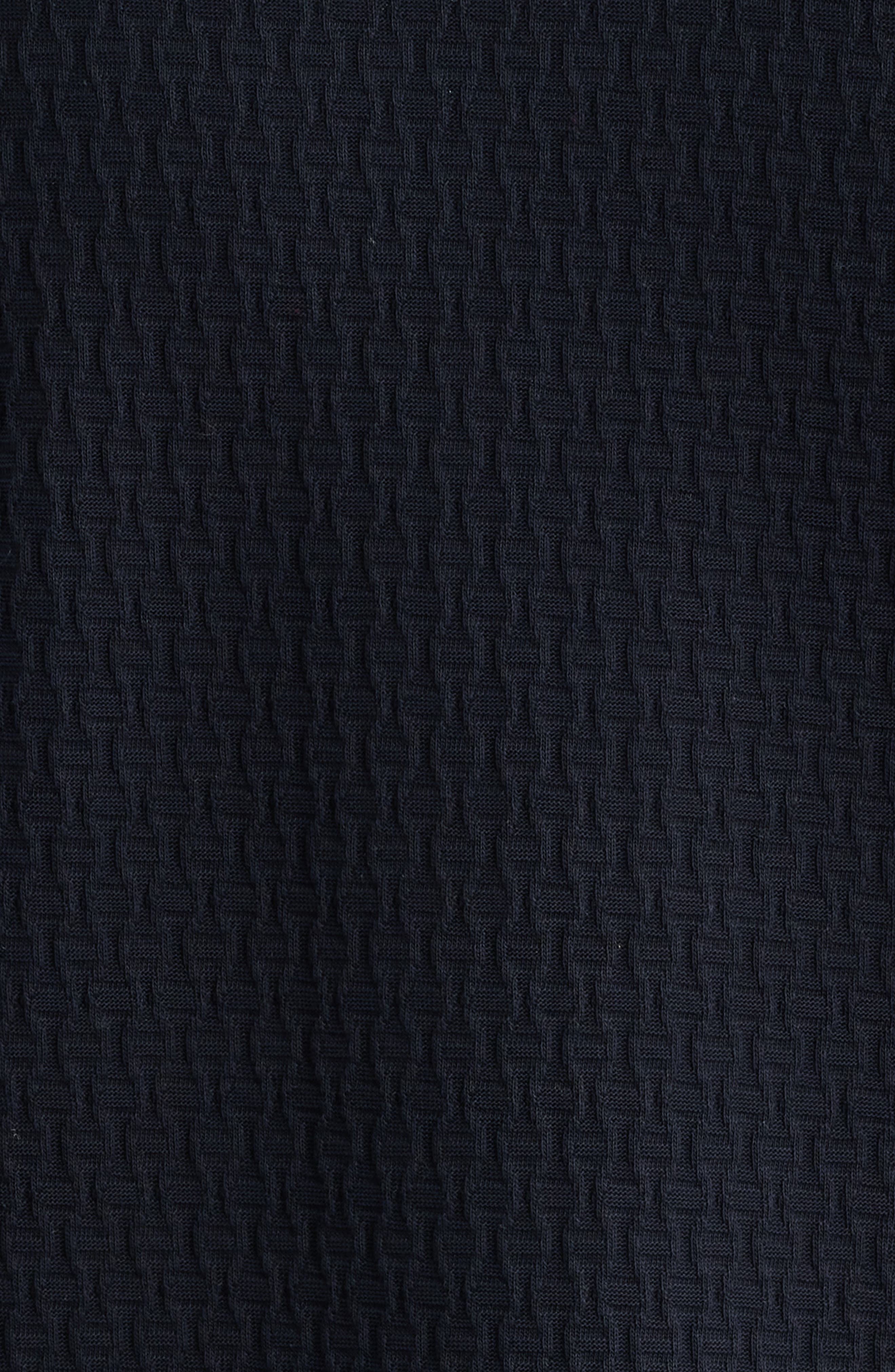 Emporio Armani Tonal Chain Johnny Collar Polo in Blue at Nordstrom - 6