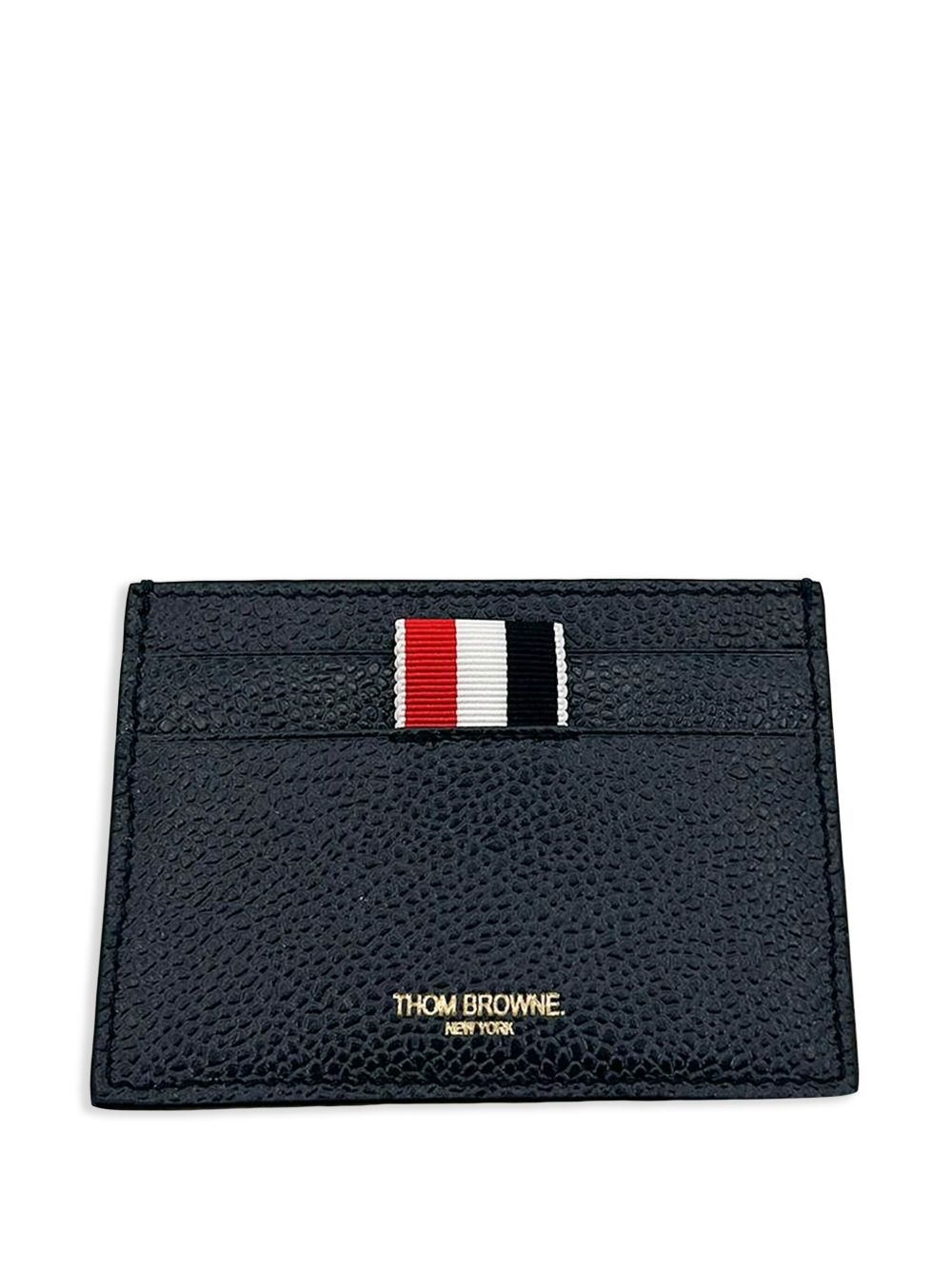 pebbled leather card holder - 1