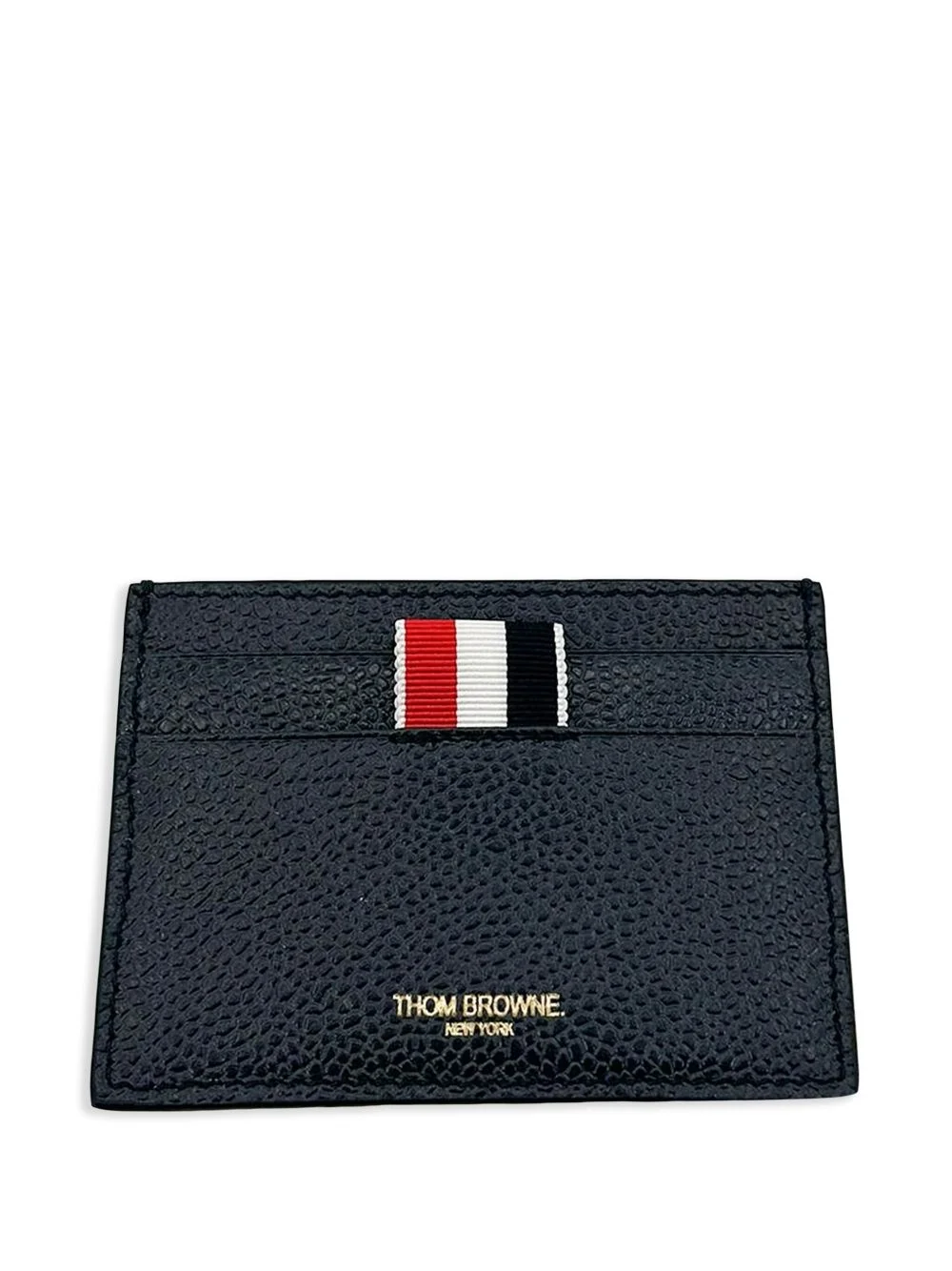 pebbled leather card holder - 1