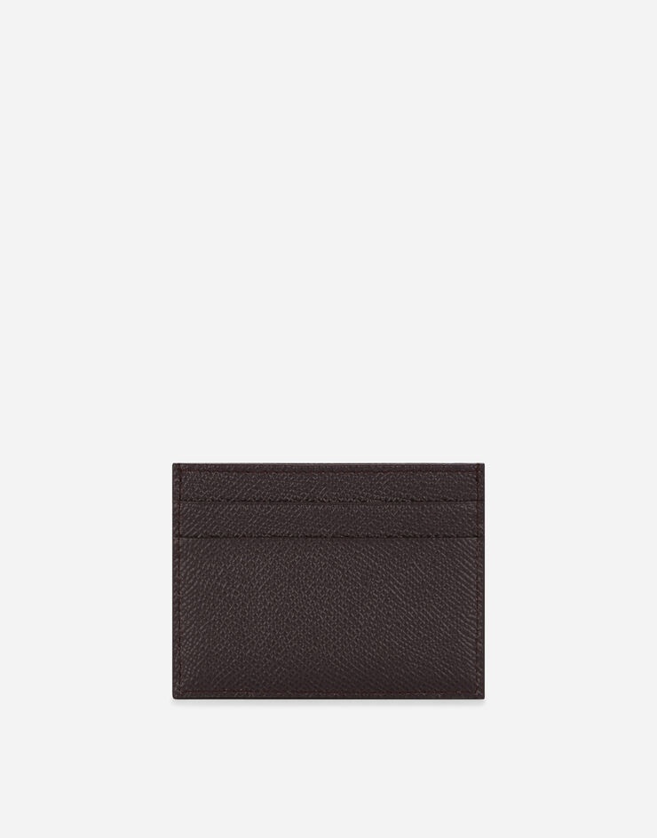 Calfskin card holder with branded plate - 4