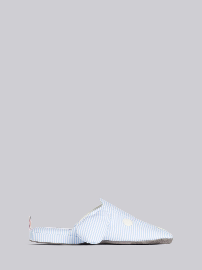 Light Blue University Stripe Poplin Hector Slipper 1