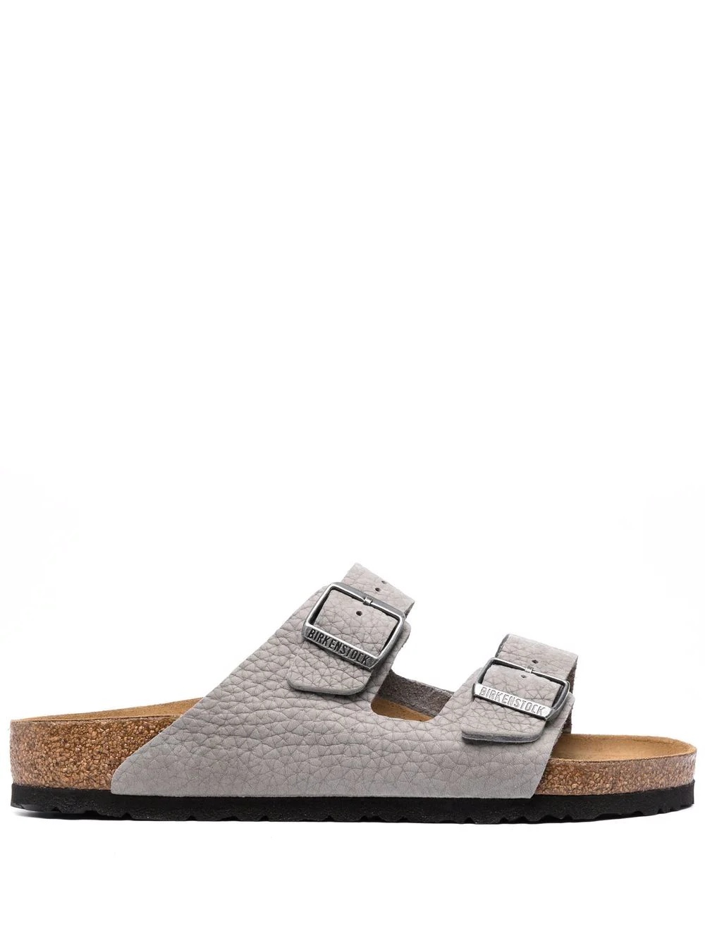 pebbled-texture double-strap sandals - 1