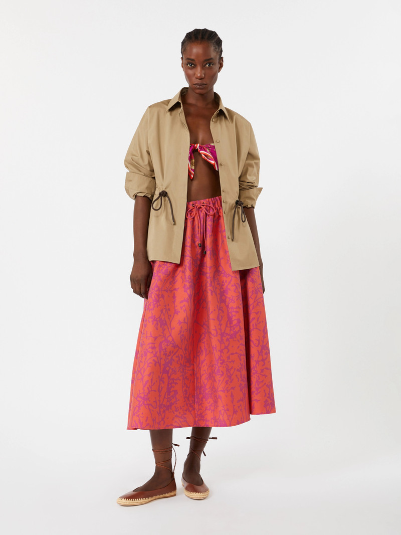 Max Mara TAZZINA Cotton poplin shirt - KAKI outlook