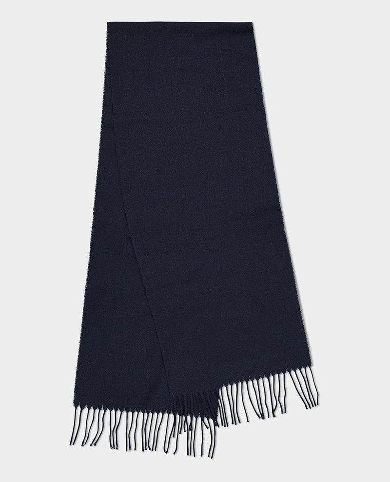 Wool scarf with embroidered Logo 3