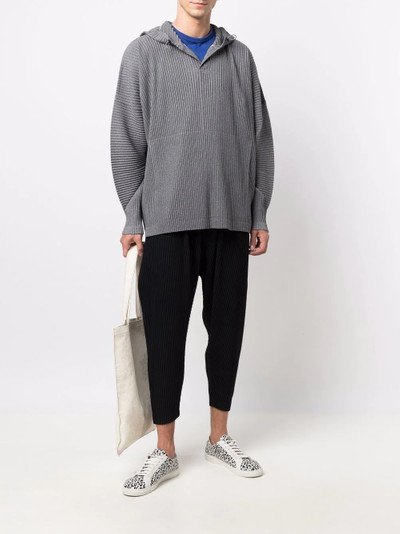 ISSEY MIYAKE pleated drop-crotch trousers outlook