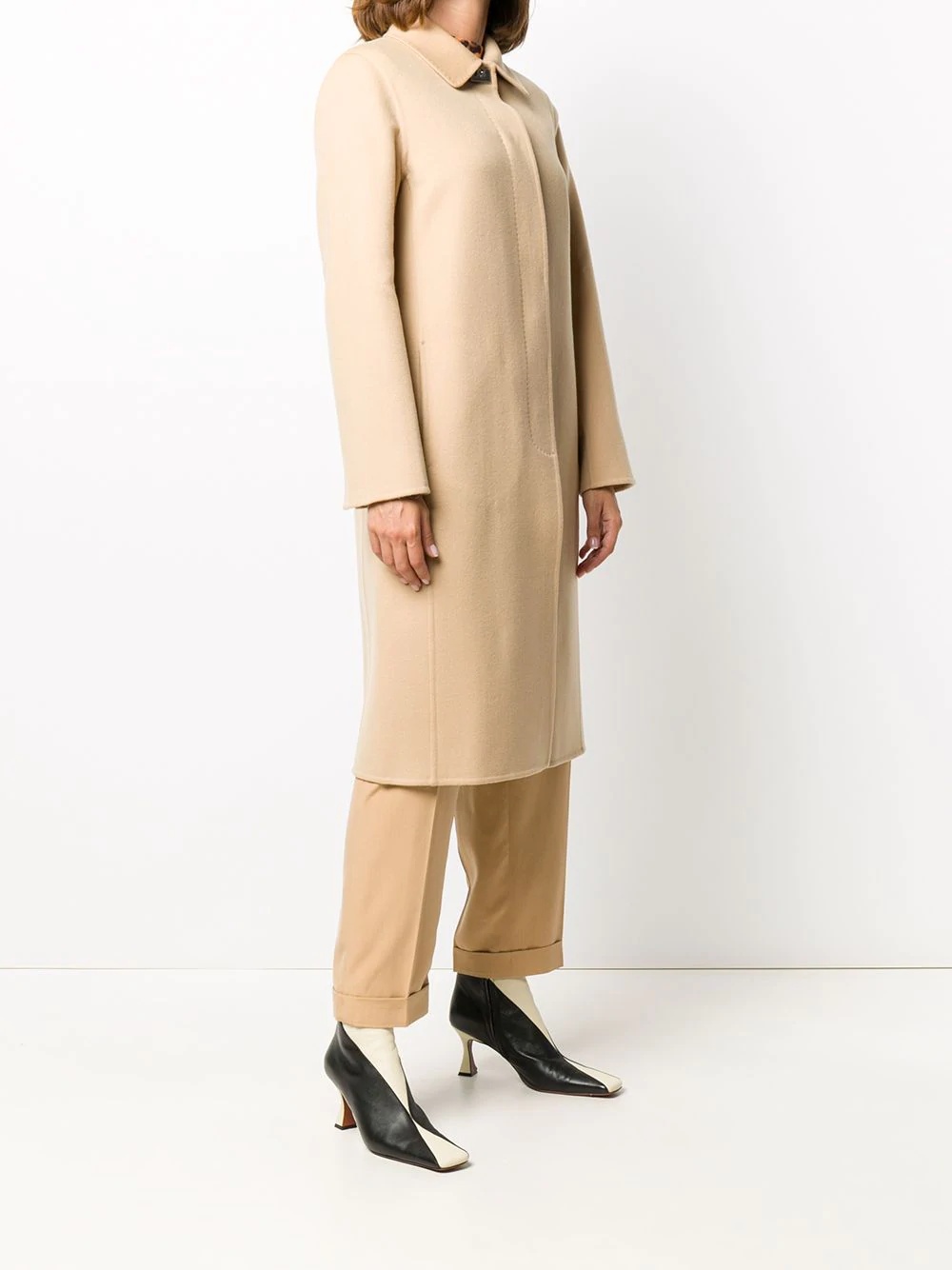 Gancini concealed fastening coat - 3