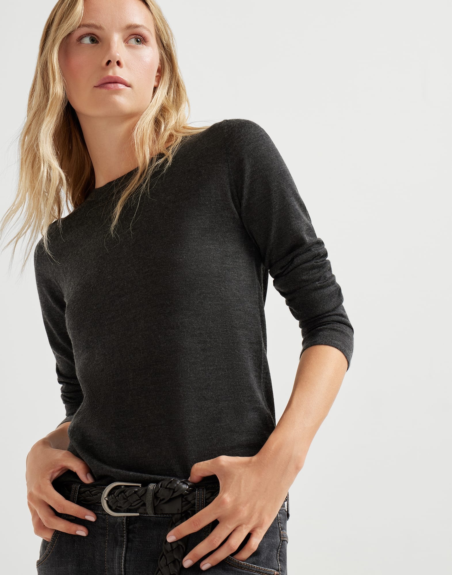 Cashmere and silk lightweight sweater - 4