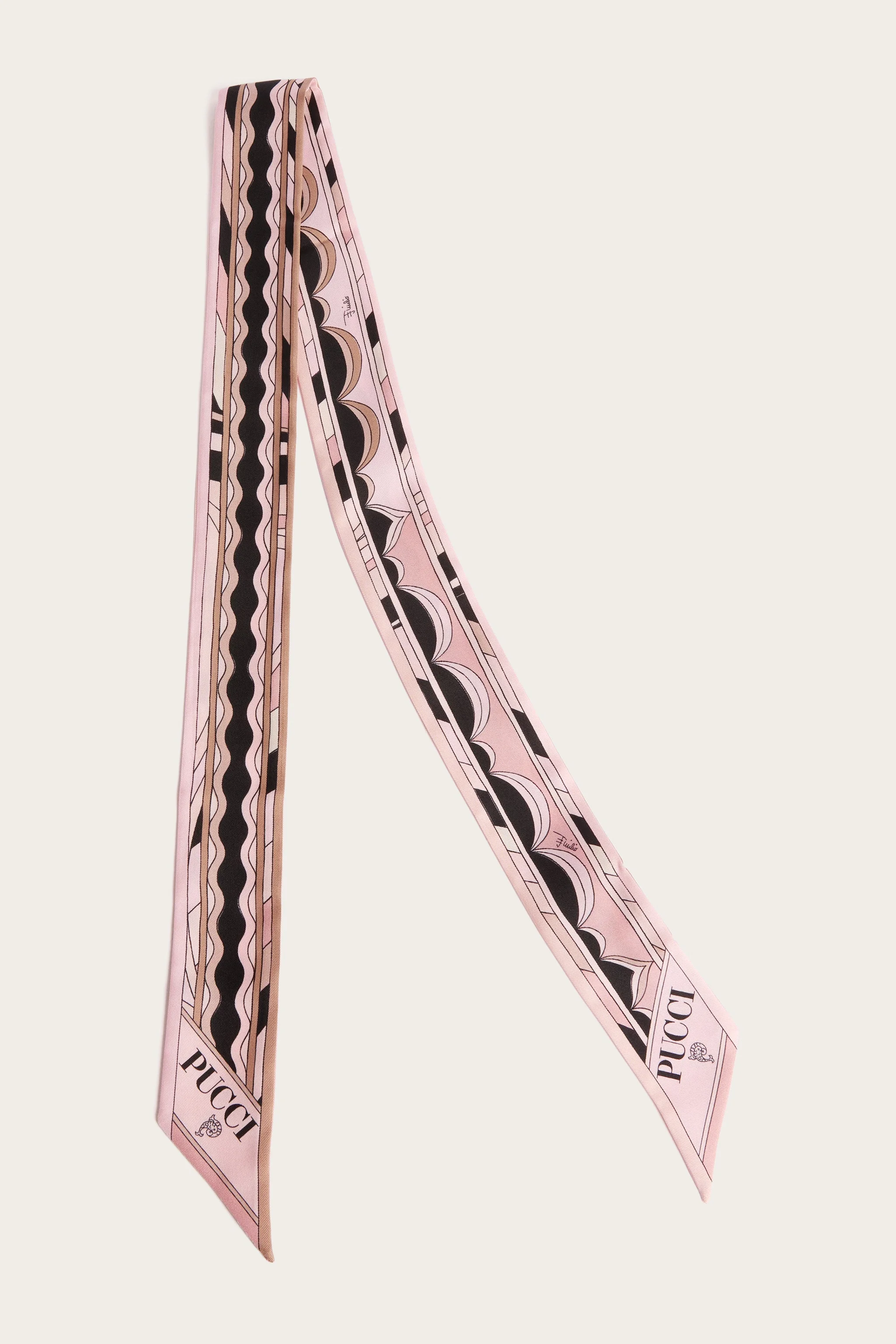 MIXED PRINT SILK TWILL SCARF - 1