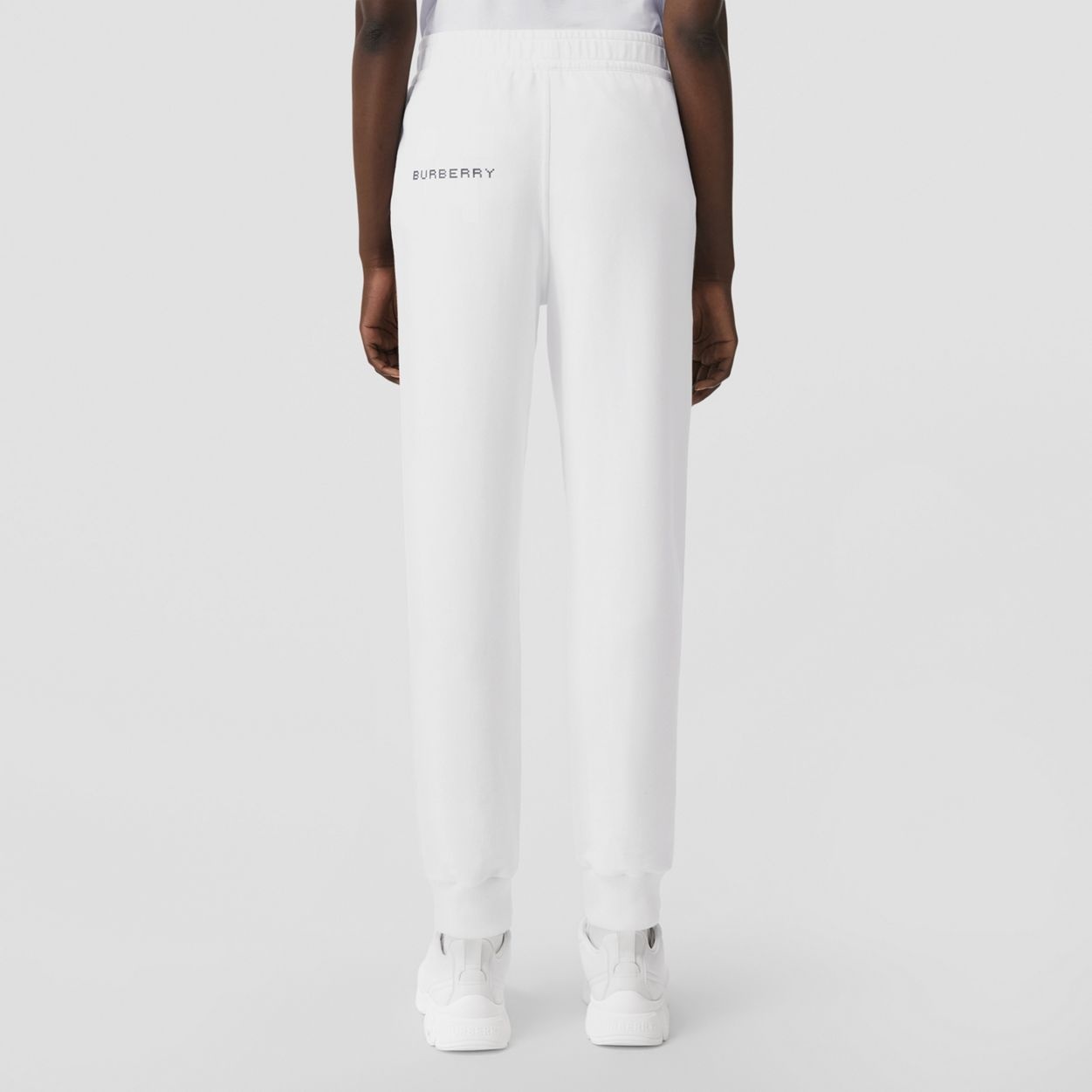Embroidered Floral Cotton Jogging Pants - 4
