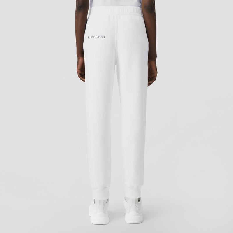 Embroidered Floral Cotton Jogging Pants 4