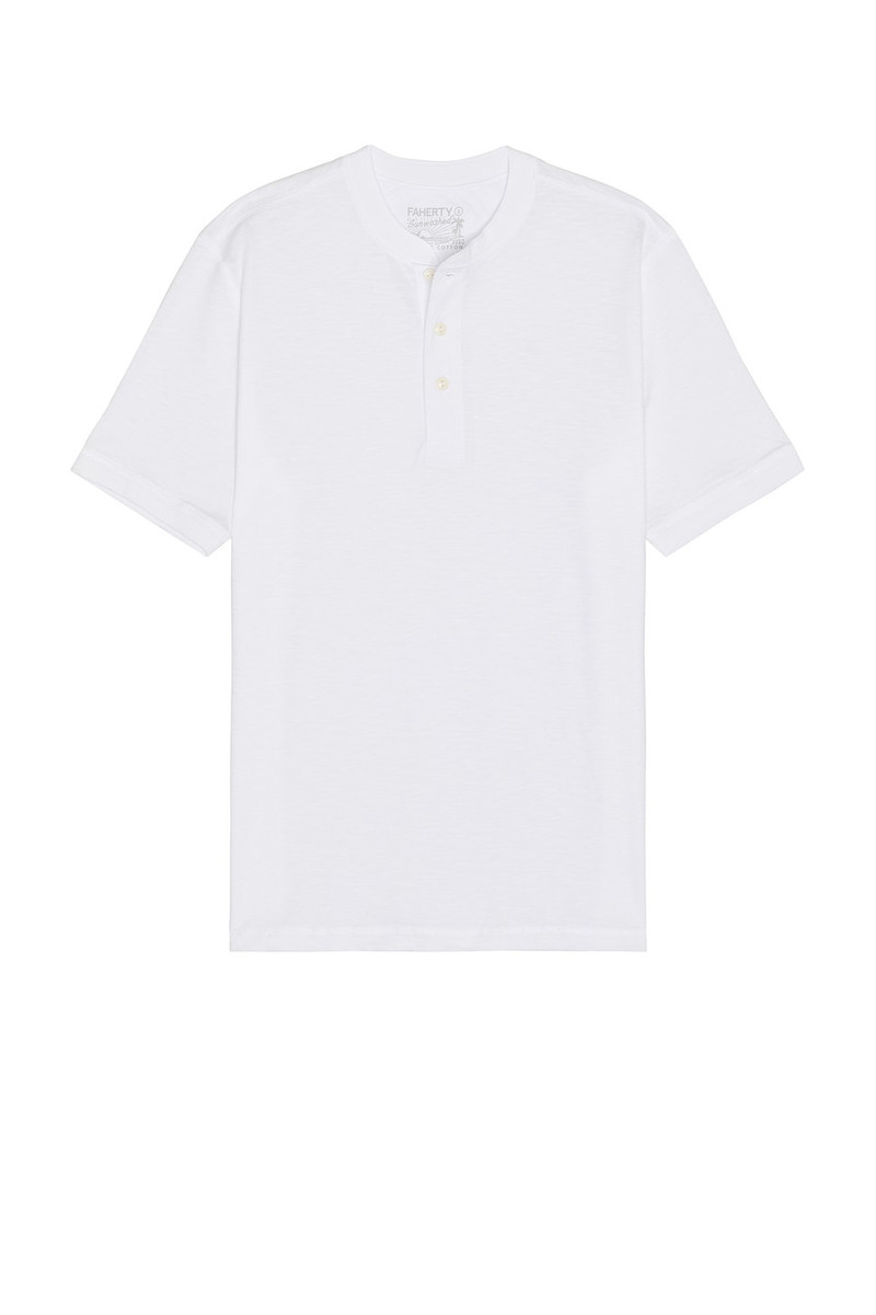 FAHERTY Short Sleeve Sunwashed Henley outlook