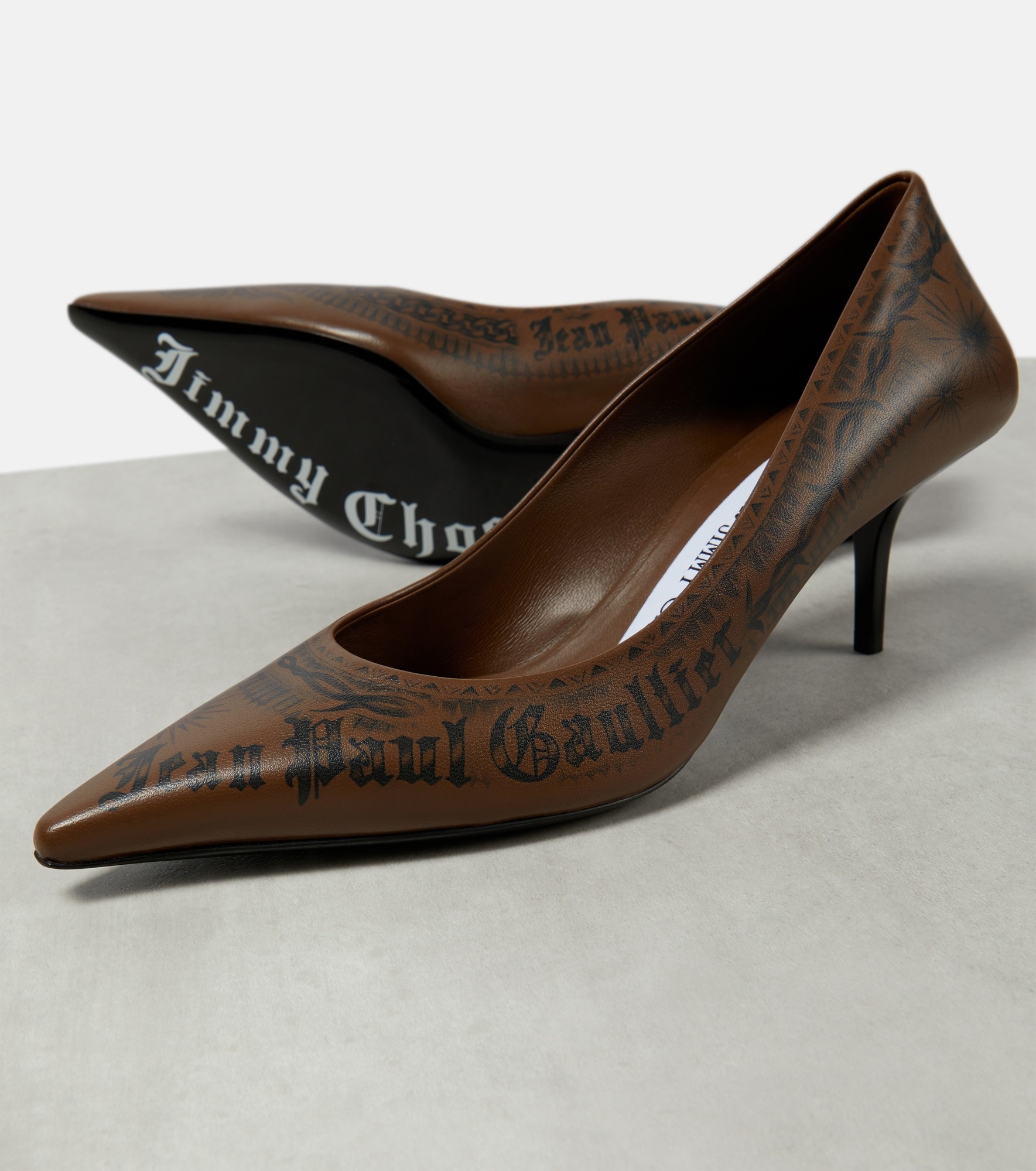 x Jean Paul Gaultier Tattoo leather pumps - 6